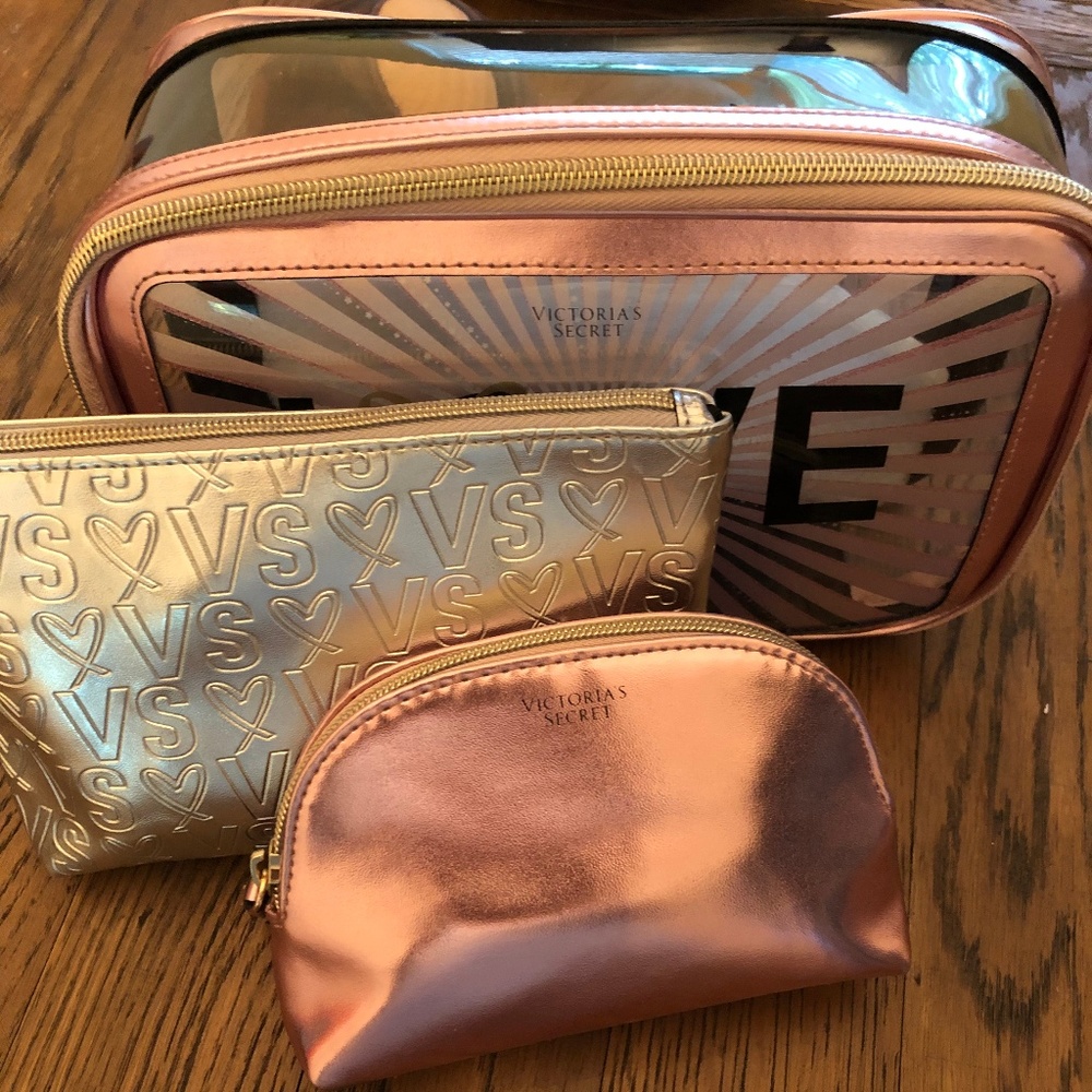 Victoria Secret Love 3 Cosmetic Bag Set Travel